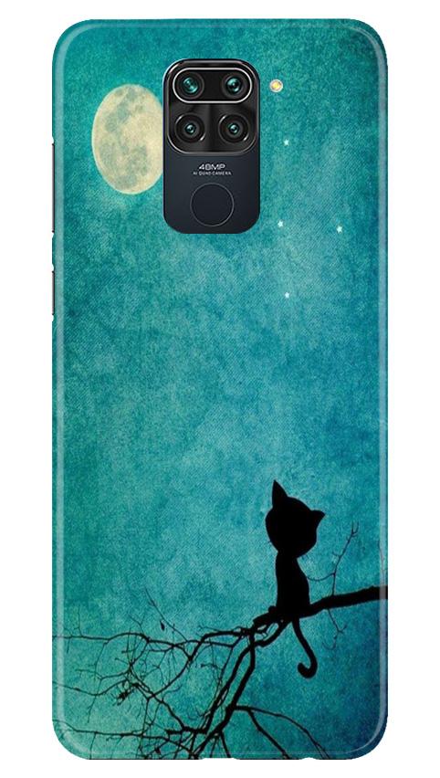 Moon cat Mobile Back Case for Redmi Note 9 (Design - 70) Moon cat Case for Redmi Note 9