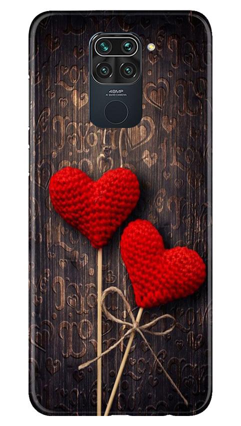 Red Hearts Mobile Back Case for Redmi Note 9 (Design - 80) Red Hearts Case for Redmi Note 9