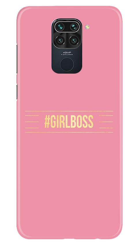 Girl Boss Pink Mobile Back Case for Redmi Note 9 (Design - 263) Girl Boss Pink Case for Redmi Note 9 (Design No. 263)
