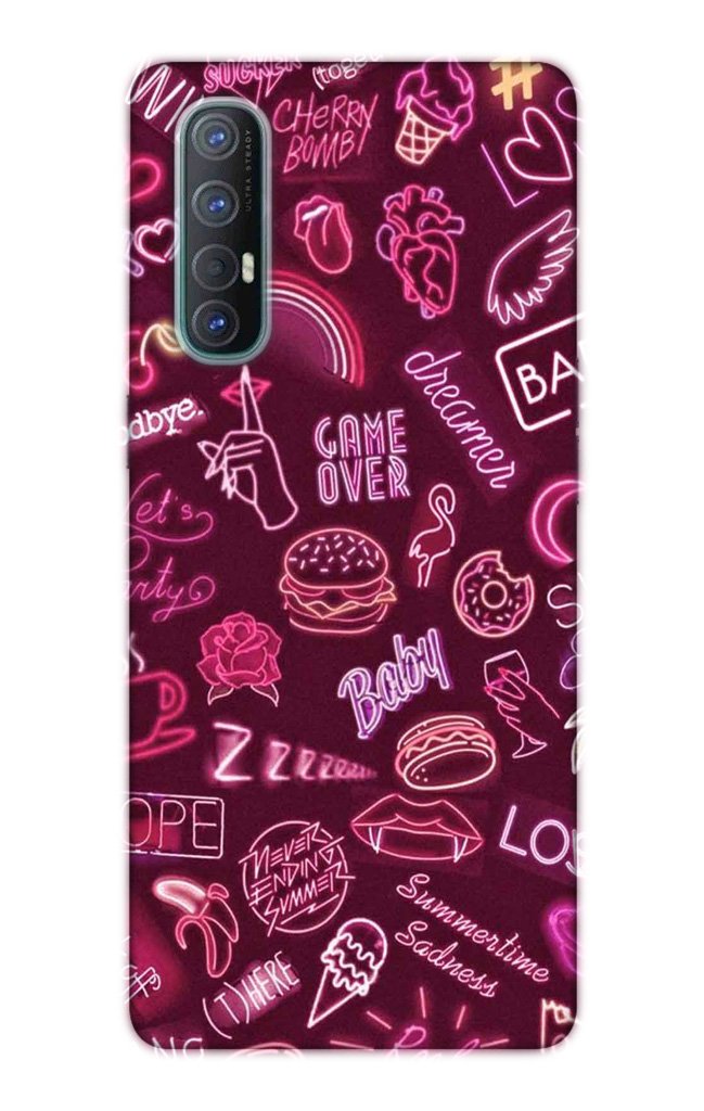 Party Theme Mobile Back Case for Oppo Reno3 Pro (Design - 392) Party Theme Mobile Back Case for Oppo Reno3 Pro (Design - 392)