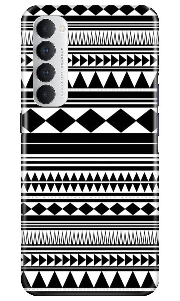 Black white Pattern Mobile Back Case for Oppo Reno4 Pro (Design - 5) Black white Pattern Case for Oppo Reno4 Pro