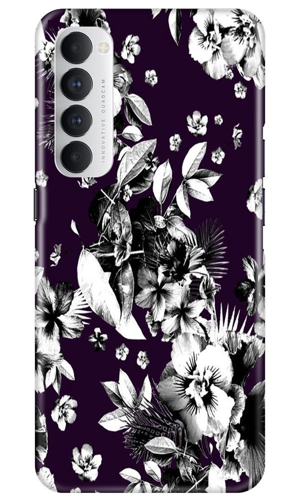 white flowers Mobile Back Case for Oppo Reno4 Pro (Design - 7) white flowers Case for Oppo Reno4 Pro