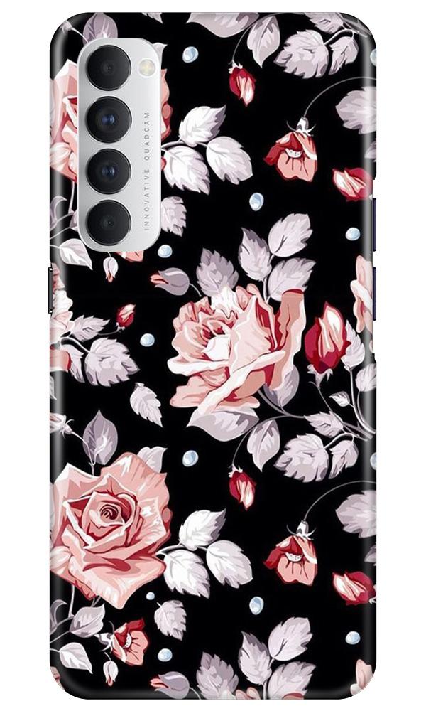 Pink rose Mobile Back Case for Oppo Reno4 Pro (Design - 12) Pink rose Case for Oppo Reno4 Pro