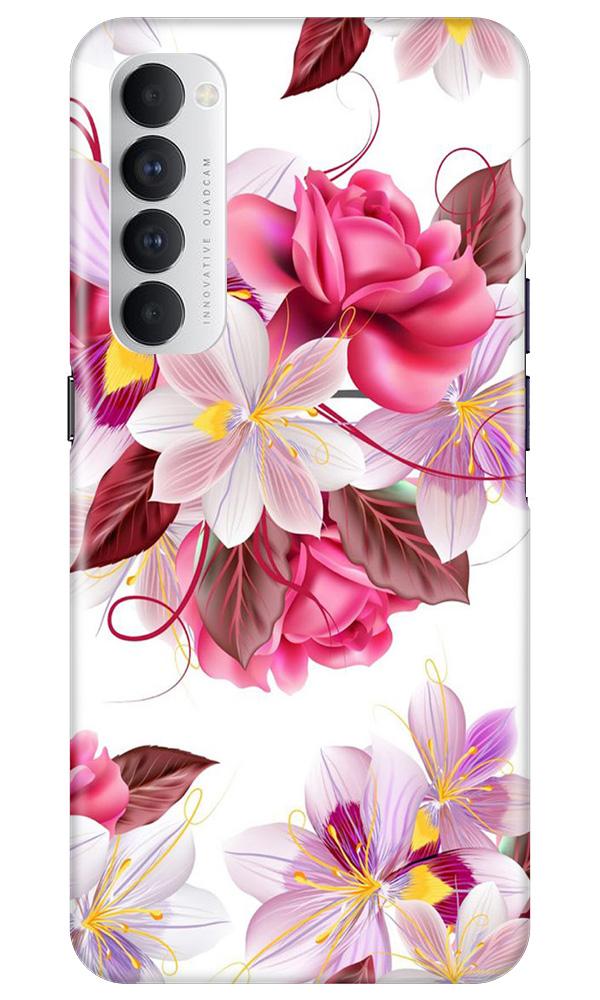 Beautiful flowers Mobile Back Case for Oppo Reno4 Pro (Design - 23) Beautiful flowers Case for Oppo Reno4 Pro