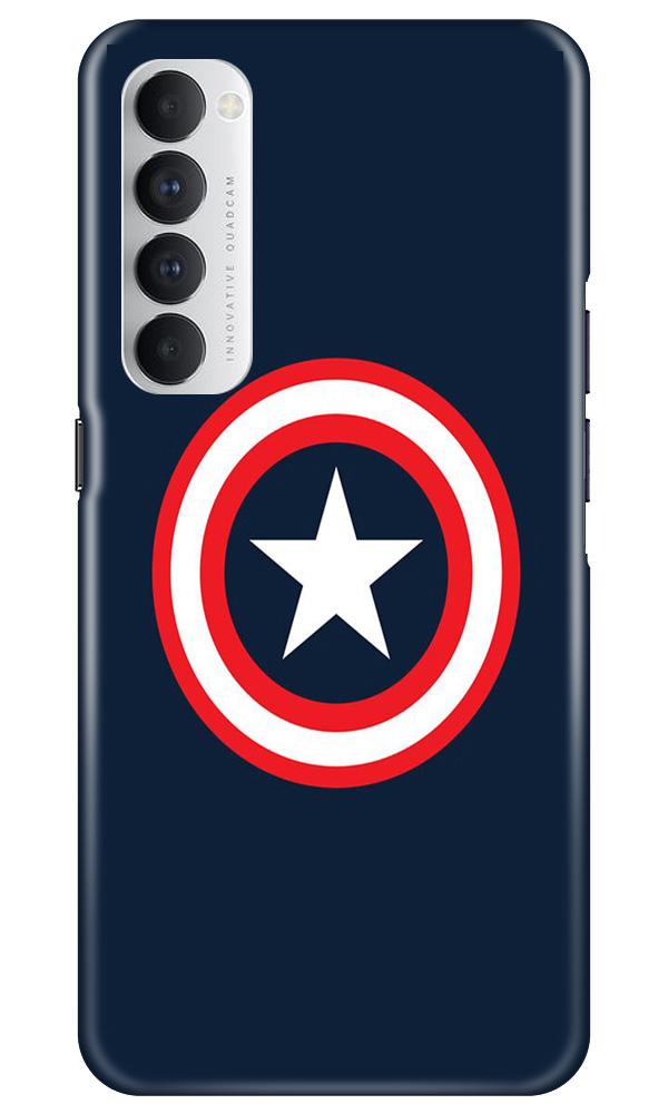 Captain America Mobile Back Case for Oppo Reno4 Pro (Design - 42) Captain America Case for Oppo Reno4 Pro