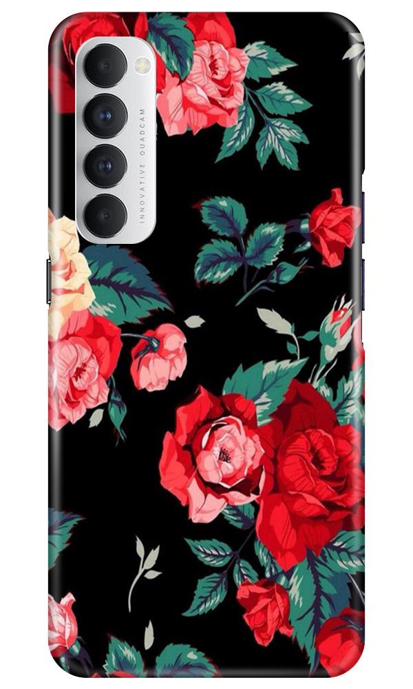 Red Rose2 Mobile Back Case for Oppo Reno4 Pro (Design - 81) Red Rose2 Case for Oppo Reno4 Pro