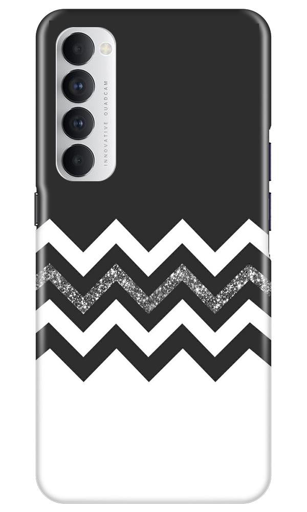 Black white Pattern2Mobile Back Case for Oppo Reno4 Pro (Design - 83) Black white Pattern2Case for Oppo Reno4 Pro