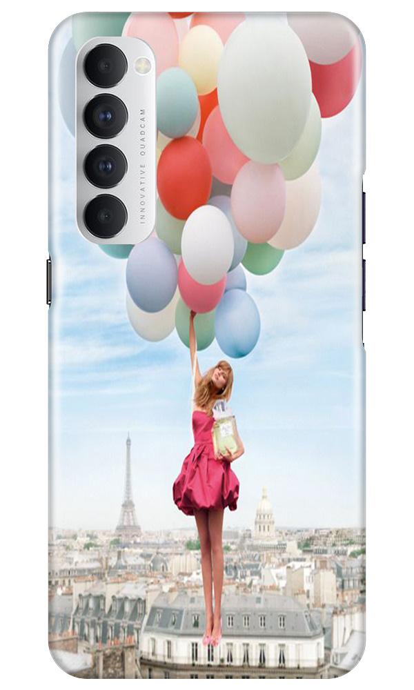 Girl with Baloon Mobile Back Case for Oppo Reno4 Pro (Design - 84) Girl with Baloon Case for Oppo Reno4 Pro