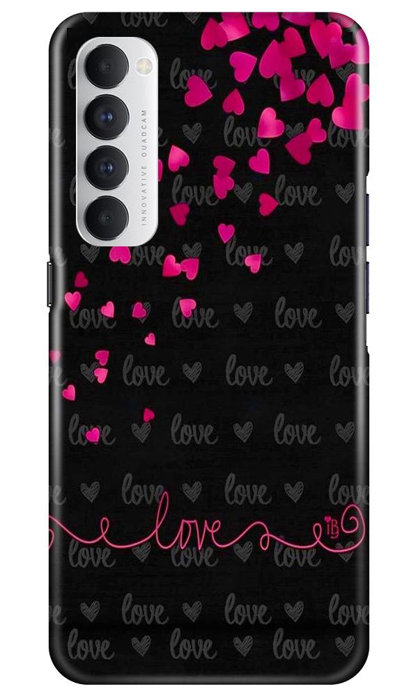 Love in Air Mobile Back Case for Oppo Reno4 Pro (Design - 89) Love in Air Case for Oppo Reno4 Pro