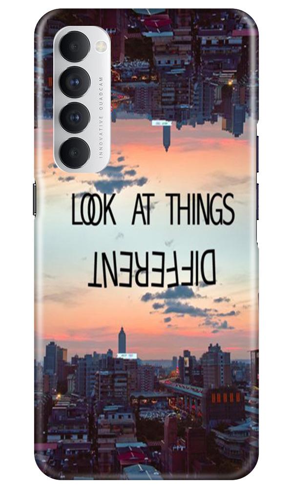 Look at things different Mobile Back Case for Oppo Reno4 Pro (Design - 99) Look at things different Case for Oppo Reno4 Pro