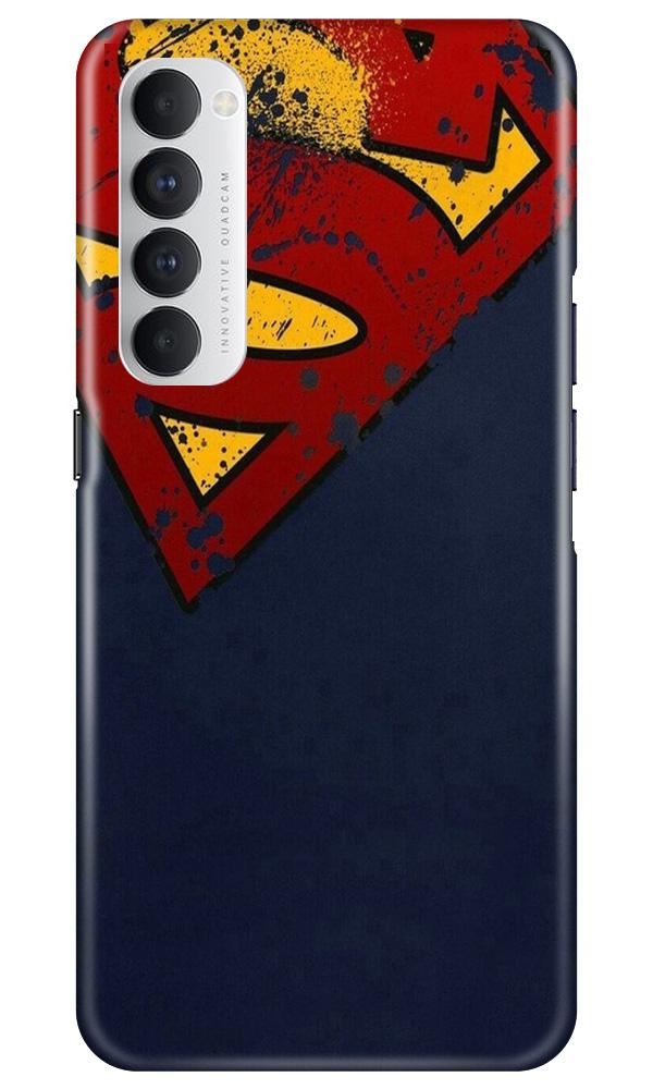 Superman Superhero Mobile Back Case for Oppo Reno4 Pro (Design - 125) Superman Superhero Case for Oppo Reno4 Pro (Design - 125)