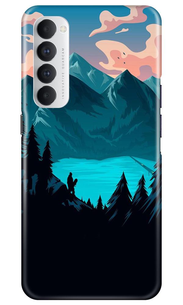 Mountains Mobile Back Case for Oppo Reno4 Pro (Design - 186) Mountains Case for Oppo Reno4 Pro (Design - 186)