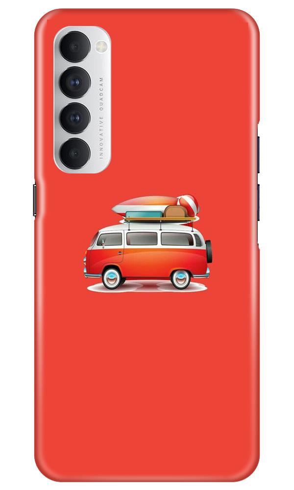 Travel Bus Mobile Back Case for Oppo Reno4 Pro (Design - 258) Travel Bus Case for Oppo Reno4 Pro (Design No. 258)