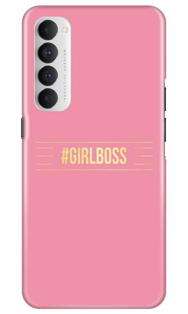 Girl Boss Pink Mobile Back Case for Oppo Reno4 Pro (Design - 263) Girl Boss Pink Case for Oppo Reno4 Pro (Design No. 263)