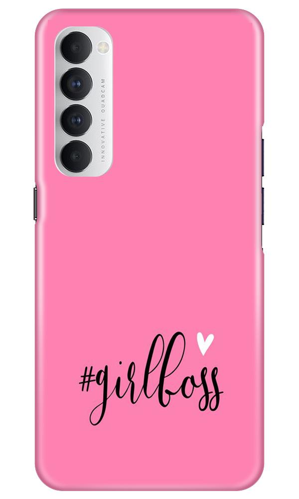 Girl Boss Pink Mobile Back Case for Oppo Reno4 Pro (Design - 269) Girl Boss Pink Case for Oppo Reno4 Pro (Design No. 269)