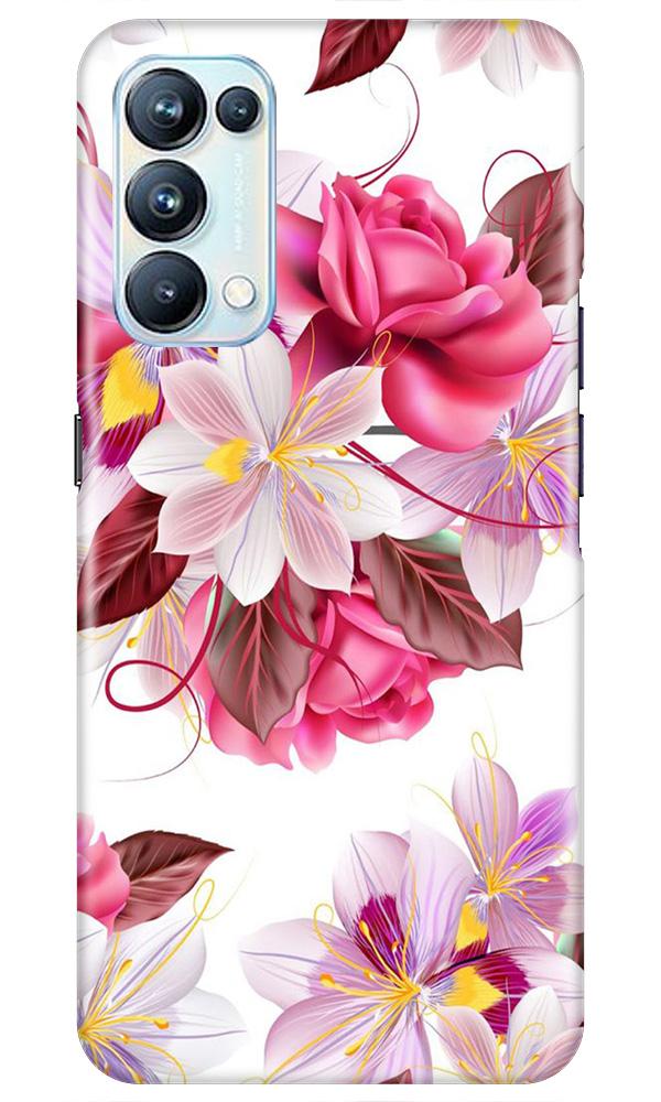 Beautiful flowers Mobile Back Case for Oppo Reno5 Pro (Design - 23) Beautiful flowers Case for Oppo Reno5 Pro