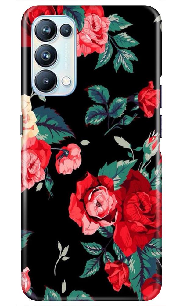 Red Rose2 Mobile Back Case for Oppo Reno5 Pro (Design - 81) Red Rose2 Case for Oppo Reno5 Pro