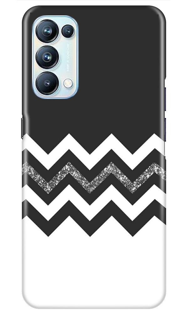 Black white Pattern2Mobile Back Case for Oppo Reno5 Pro (Design - 83) Black white Pattern2Case for Oppo Reno5 Pro
