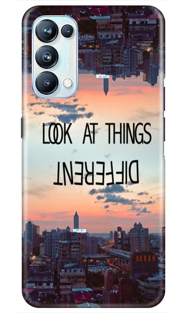 Look at things different Mobile Back Case for Oppo Reno5 Pro (Design - 99) Look at things different Case for Oppo Reno5 Pro