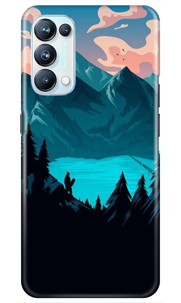 Mountains Mobile Back Case for Oppo Reno5 Pro (Design - 186) Mountains Case for Oppo Reno5 Pro (Design - 186)