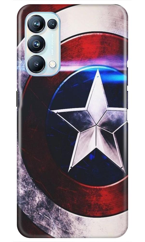 Captain America Shield Mobile Back Case for Oppo Reno5 Pro (Design - 250) Captain America Shield Case for Oppo Reno5 Pro (Design No. 250)