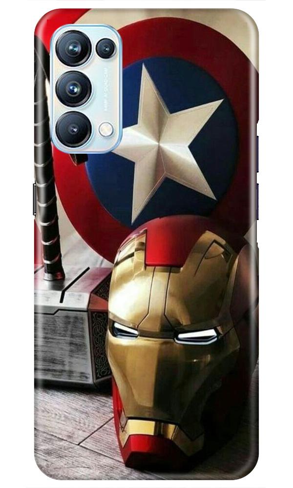 Ironman Captain America Mobile Back Case for Oppo Reno5 Pro (Design - 254) Ironman Captain America Case for Oppo Reno5 Pro (Design No. 254)