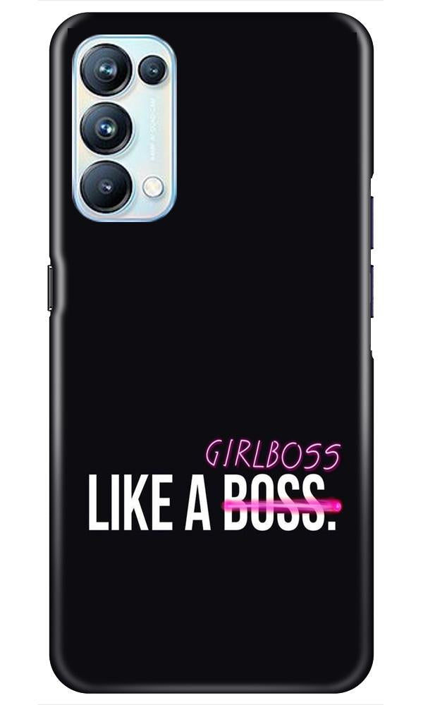 Like a Girl Boss Mobile Back Case for Oppo Reno5 Pro (Design - 265) Like a Girl Boss Case for Oppo Reno5 Pro (Design No. 265)
