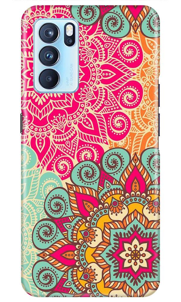 Rangoli art Mobile Back Case for Oppo Reno6 5G (Design - 6) Rangoli art Case for Oppo Reno6 5G
