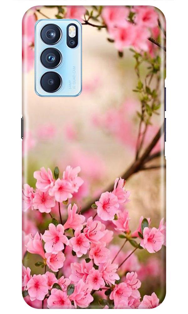 Pink flowers Mobile Back Case for Oppo Reno6 Pro 5G (Design - 69) Pink flowers Case for Oppo Reno6 Pro 5G