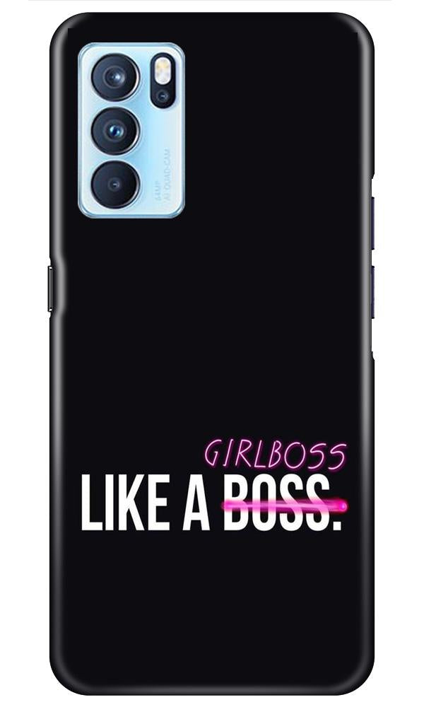 Like a Girl Boss Mobile Back Case for Oppo Reno6 5G (Design - 265) Like a Girl Boss Case for Oppo Reno6 5G (Design No. 265)