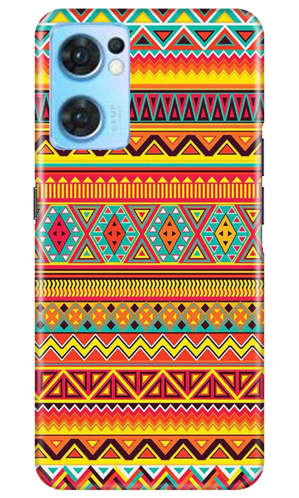 Zigzag line pattern Mobile Back Case for Oppo Reno7 5G (Design - 4) Zigzag line pattern Case for Oppo Reno7 5G