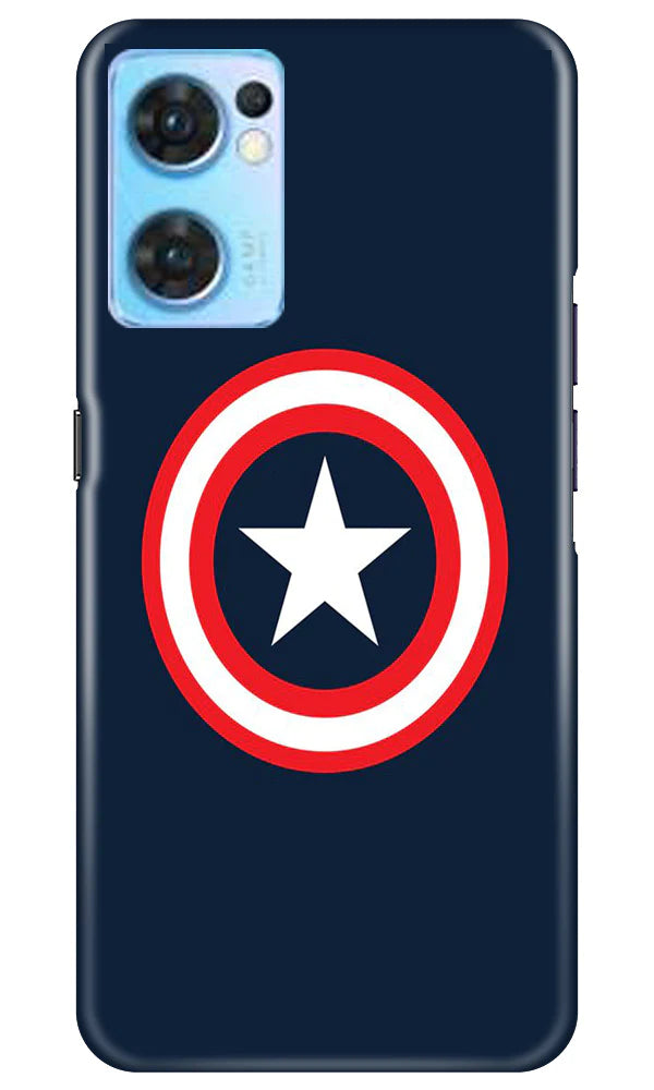 Captain America Mobile Back Case for Oppo Reno7 5G (Design - 42) Captain America Case for Oppo Reno7 5G