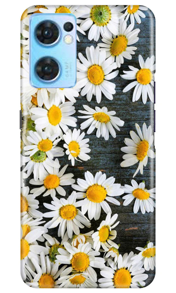White flowers2 Mobile Back Case for Oppo Reno7 5G (Design - 62) White flowers2 Case for Oppo Reno7 5G