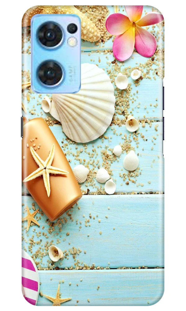 Sea Shells Mobile Back Case for Oppo Reno7 5G (Design - 63) Sea Shells Case for Oppo Reno7 5G