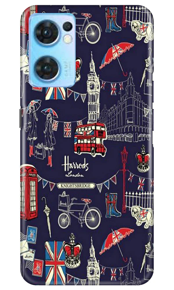 Love London Mobile Back Case for Oppo Reno7 5G (Design - 75) Love London Case for Oppo Reno7 5G