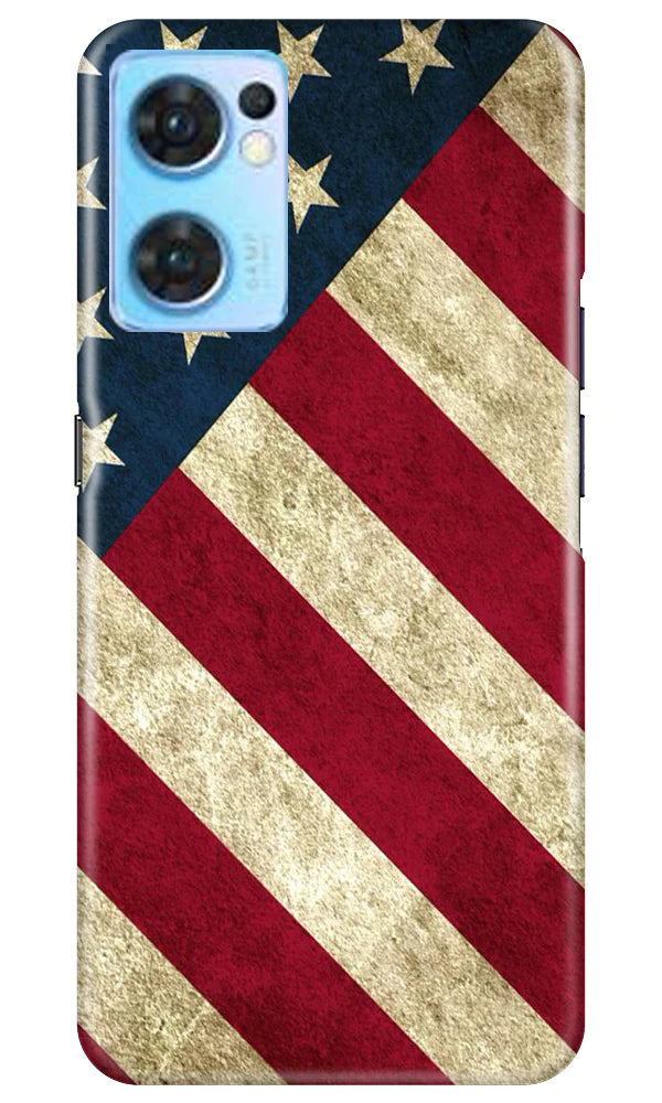 America Mobile Back Case for Oppo Reno7 5G (Design - 79) America Case for Oppo Reno7 5G