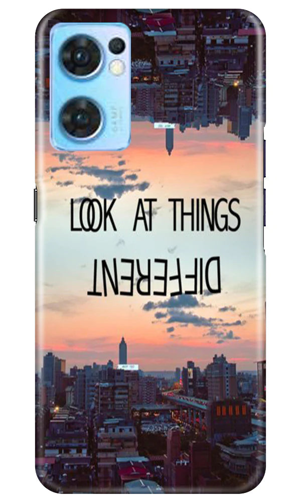 Look at things different Mobile Back Case for Oppo Reno7 5G (Design - 99) Look at things different Case for Oppo Reno7 5G