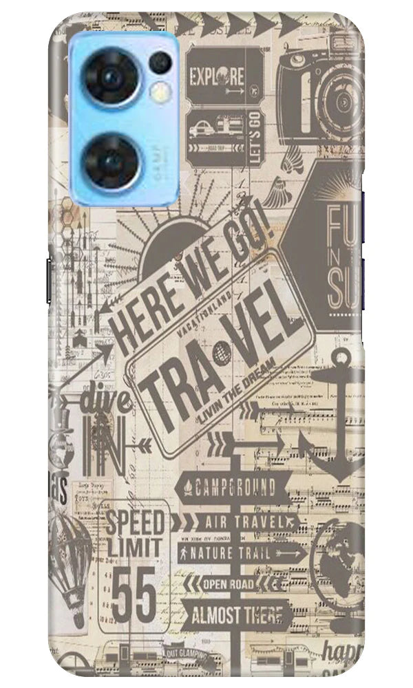 Travel Mobile Back Case for Oppo Reno7 5G (Design - 104) Travel Case for Oppo Reno7 5G (Design - 104)