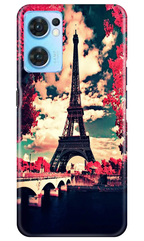 Eiffel Tower Mobile Back Case for Oppo Reno7 5G (Design - 181) Eiffel Tower Case for Oppo Reno7 5G (Design No. 181)