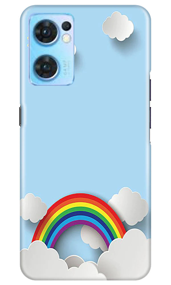 Rainbow Mobile Back Case for Oppo Reno7 5G (Design - 194) Rainbow Case for Oppo Reno7 5G (Design No. 194)