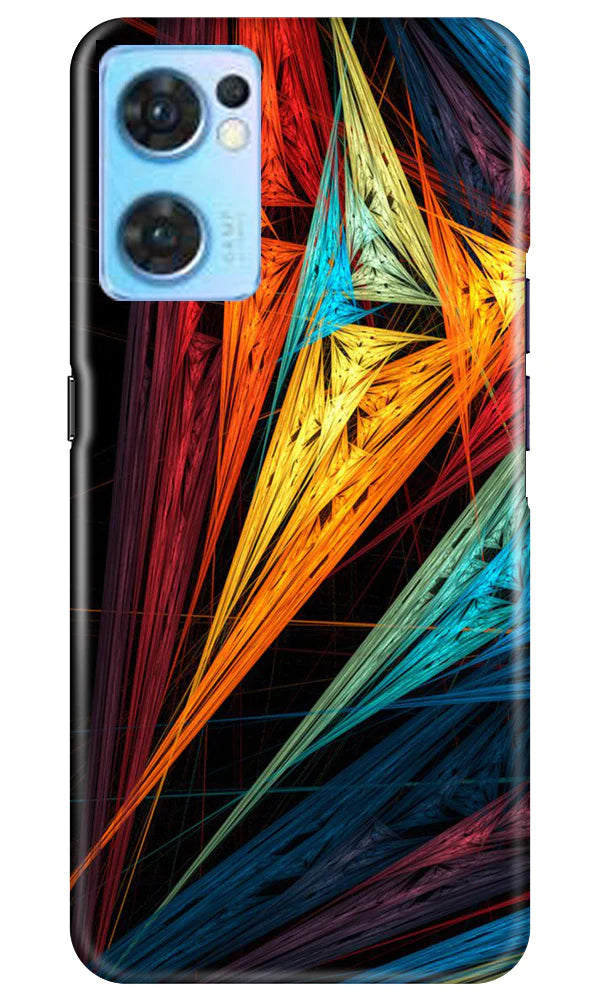 Modern Art Mobile Back Case for Oppo Reno7 5G (Design - 198) Modern Art Case for Oppo Reno7 5G (Design No. 198)