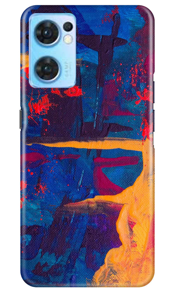 Modern Art Mobile Back Case for Oppo Reno7 5G (Design - 207) Modern Art Case for Oppo Reno7 5G (Design No. 207)