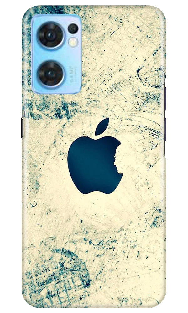 Apple Logo Mobile Back Case for Oppo Reno7 5G (Design - 251) Apple Logo Case for Oppo Reno7 5G (Design No. 251)