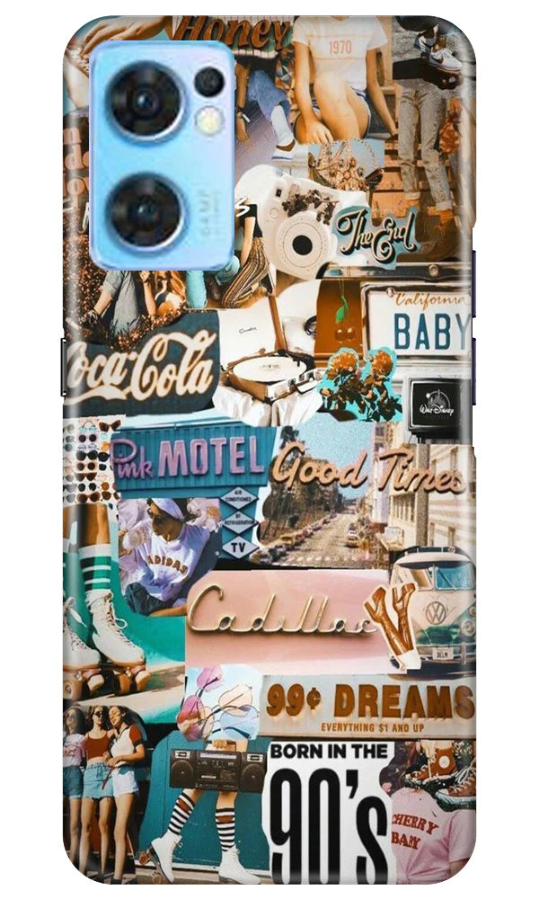 Vintage Design Mobile Back Case for Oppo Reno7 5G (Design - 253) Vintage Design Case for Oppo Reno7 5G (Design No. 253)