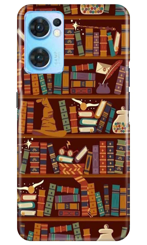 Book Shelf Mobile Back Case for Oppo Reno7 5G (Design - 348) Book Shelf Mobile Back Case for Oppo Reno7 5G (Design - 348)