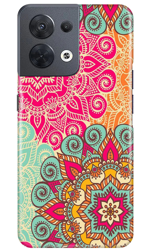 Rangoli art Mobile Back Case for Oppo Reno 8 5G (Design - 6) Rangoli art Case for Oppo Reno 8 5G