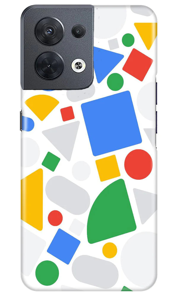 Circul Squar & Tringle Art Mobile Back Case for Oppo Reno 8 5G (Design - 18) Circul Squar & Tringle Art Case for Oppo Reno 8 5G