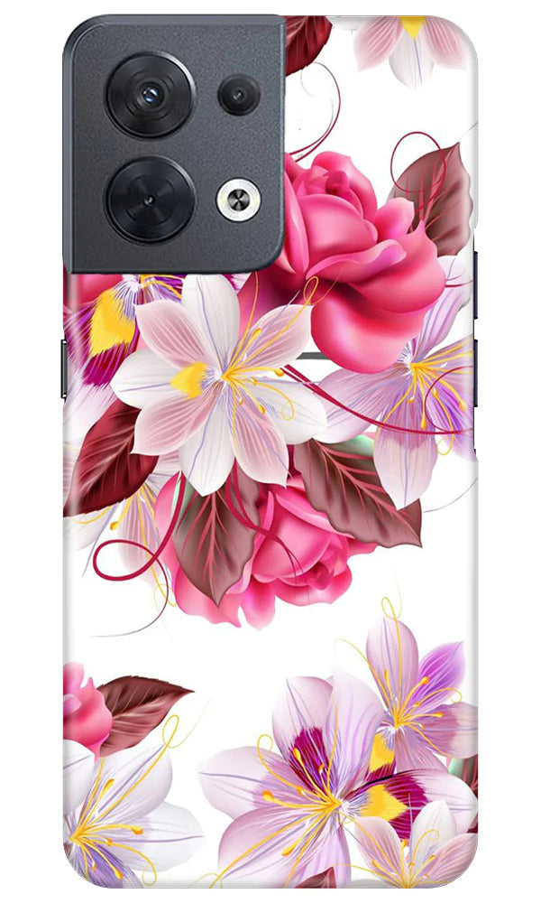Beautiful flowers Mobile Back Case for Oppo Reno 8 5G (Design - 23) Beautiful flowers Case for Oppo Reno 8 5G