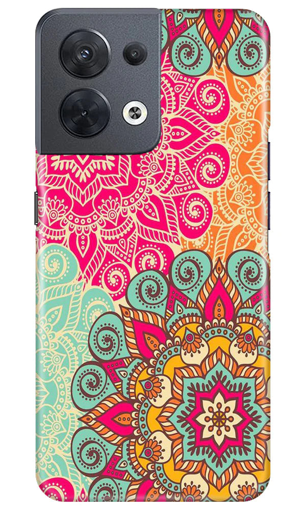 Rangoli art2 Mobile Back Case for Oppo Reno 8 5G (Design - 29) Rangoli art2 Case for Oppo Reno 8 5G