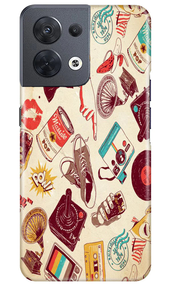 Vintage Mobile Back Case for Oppo Reno 8 5G (Design - 35) Vintage Case for Oppo Reno 8 5G